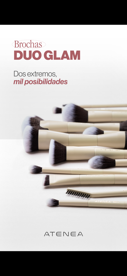 BROCHA DUO GLAM DIFUMINADORAS DE CORTE REDONDO Y TIPO LÁPIZ