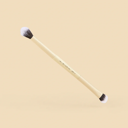 BROCHA DUO GLAM PLANA CREMA Y DIFUMINADORA