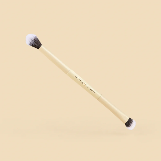 BROCHA DUO GLAM PLANA CREMA Y DIFUMINADORA