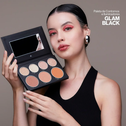PALETA DE CONTORNOS E ILUMINADOR GLAMBLACK